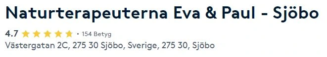 Recensioner homeopat skåne i Sjöbo från Naturterapeuterna